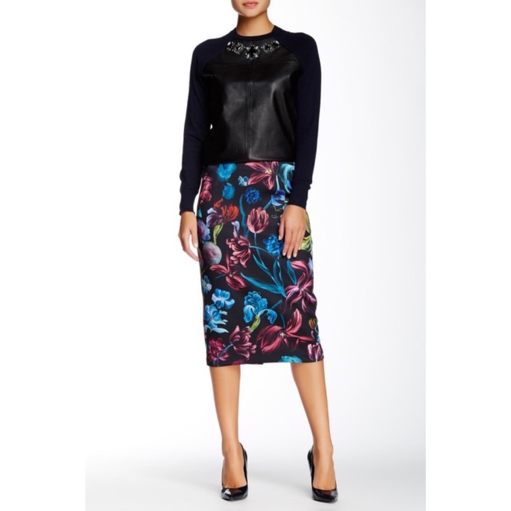 Floral Print Midi Skirt